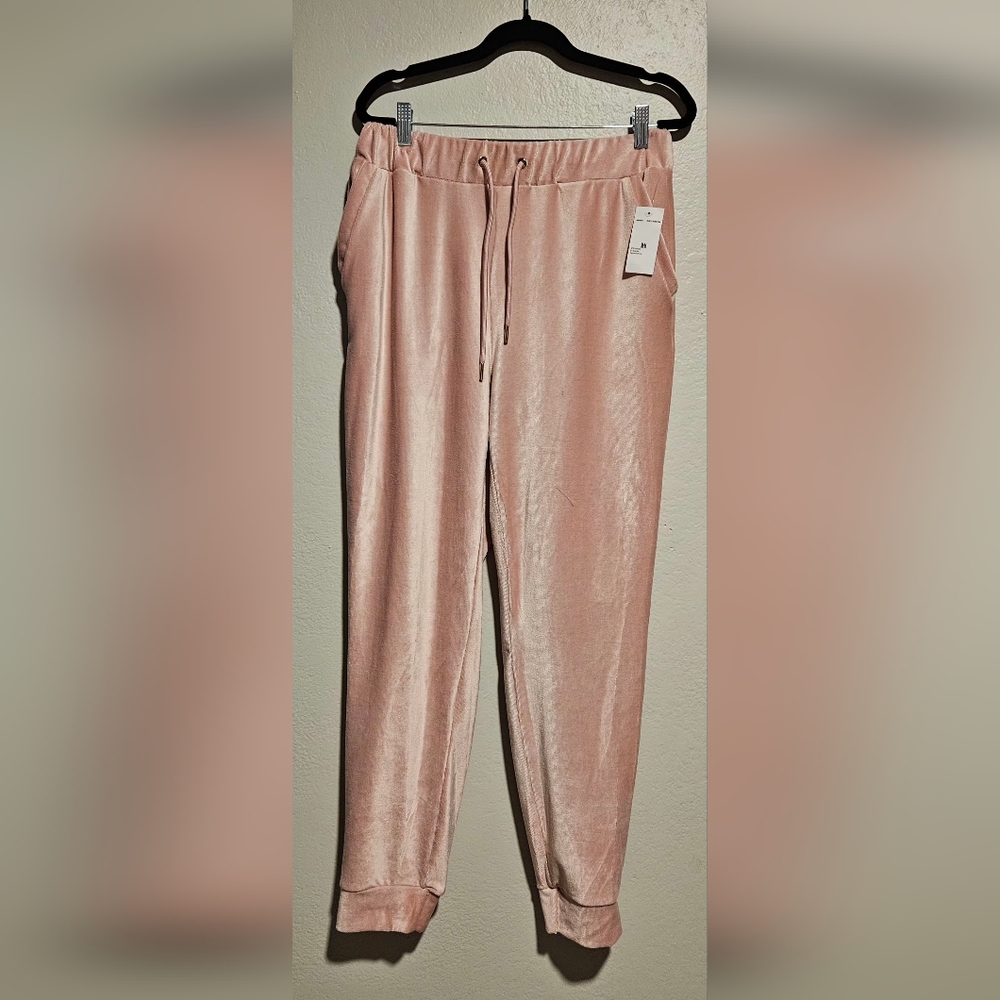 Truth by Republic Pink Velour Jogger Pants with Drawstring Waist Size Medium - Picture 6 of 14